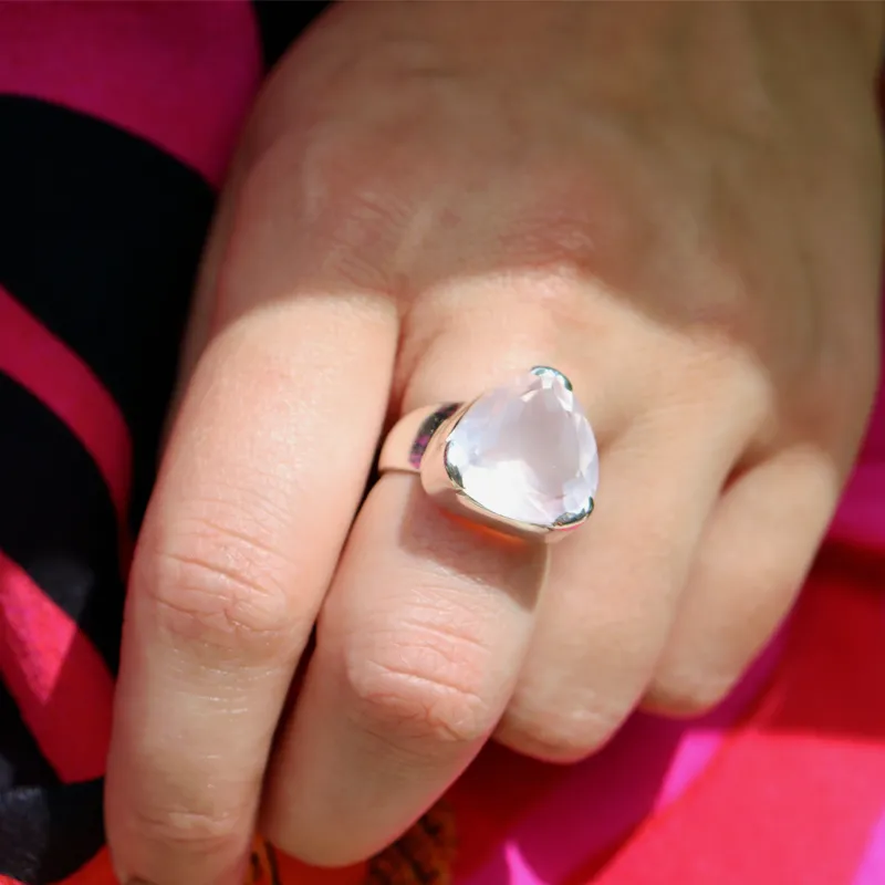 Maan Rose Quartz Bohemian Ring