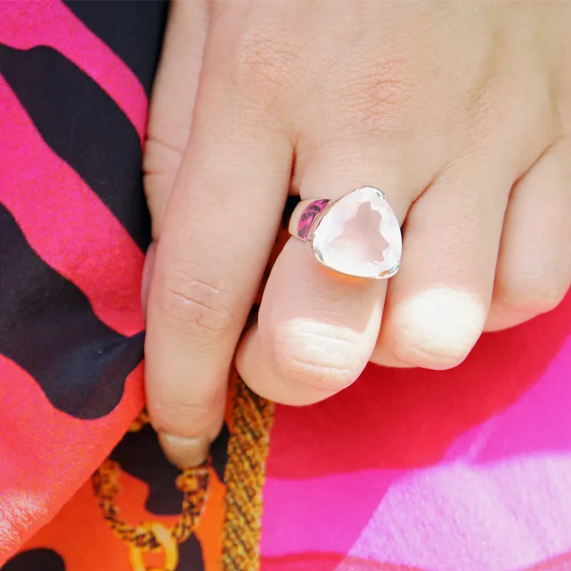 Maan Rose Quartz Bohemian Ring