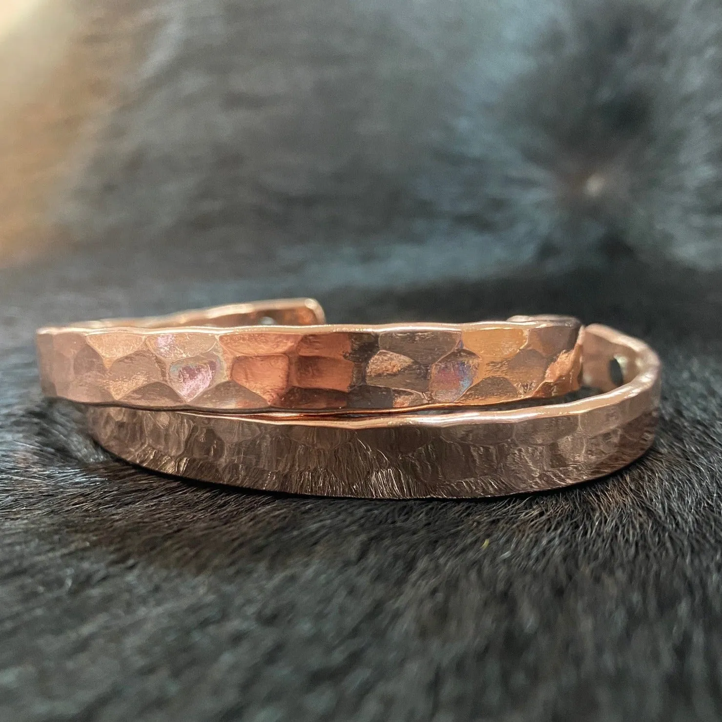 Magnetic Copper Cuff - Textured