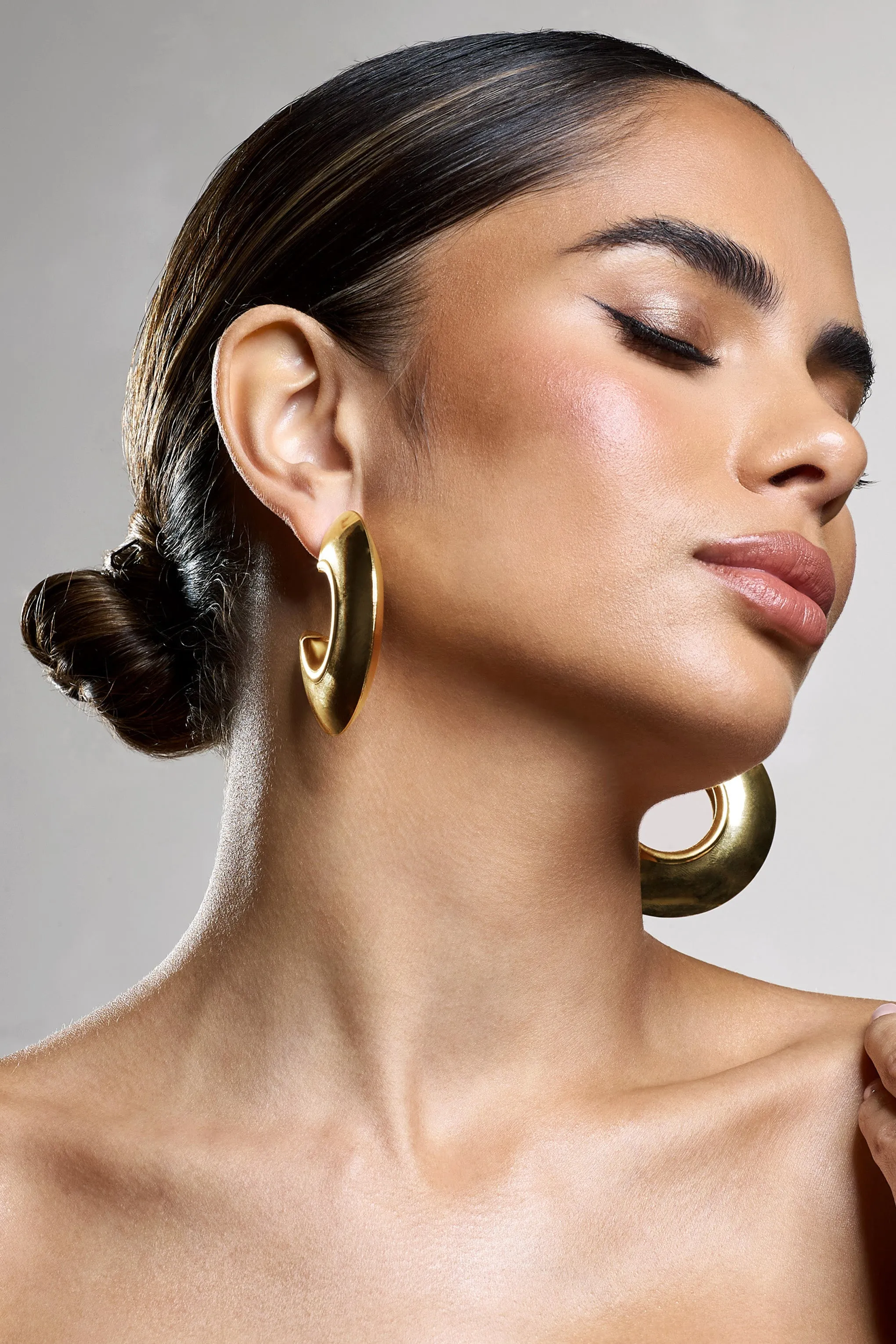 Maple | Gold Chunky Hoop Earrings