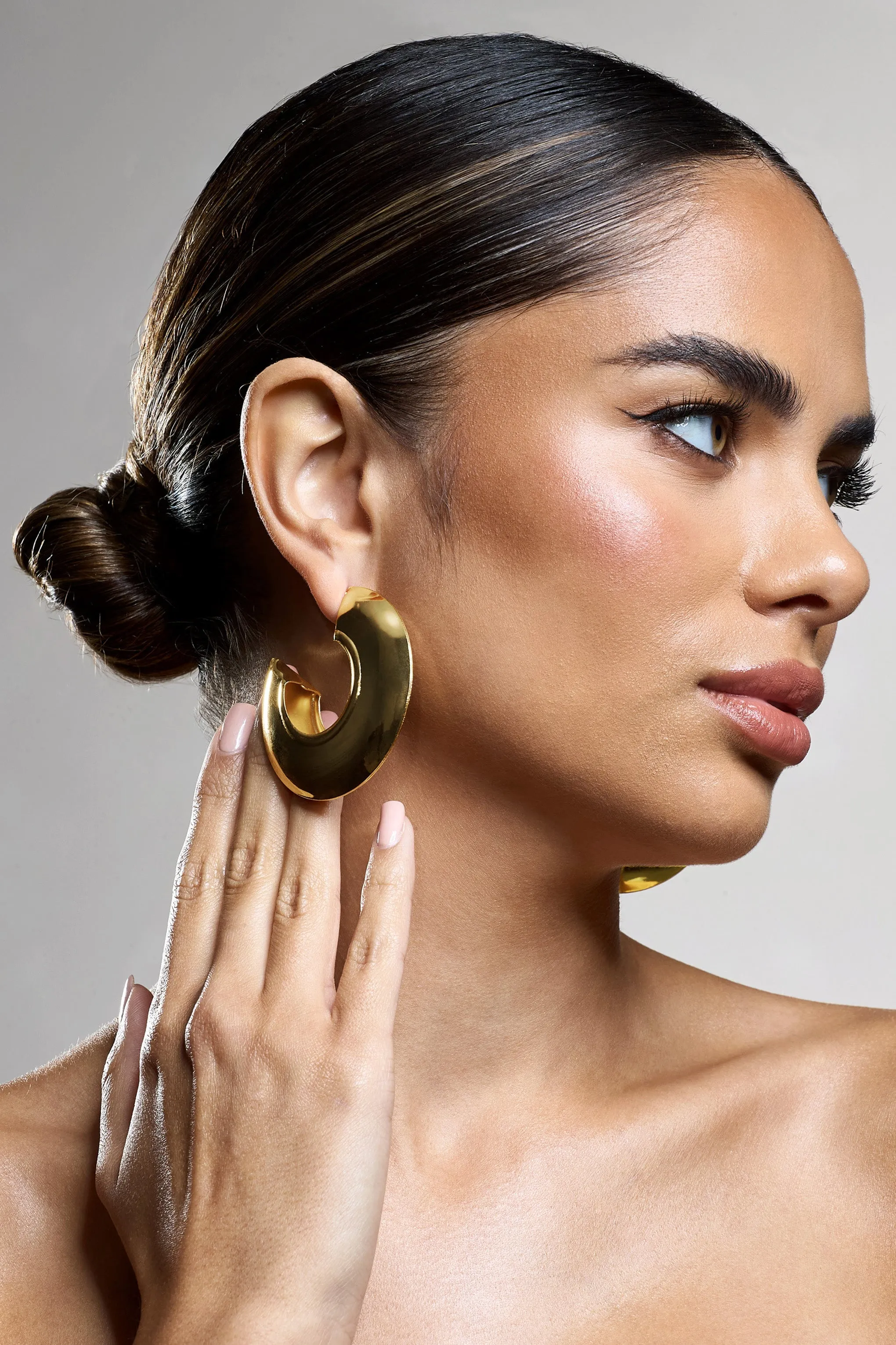 Maple | Gold Chunky Hoop Earrings