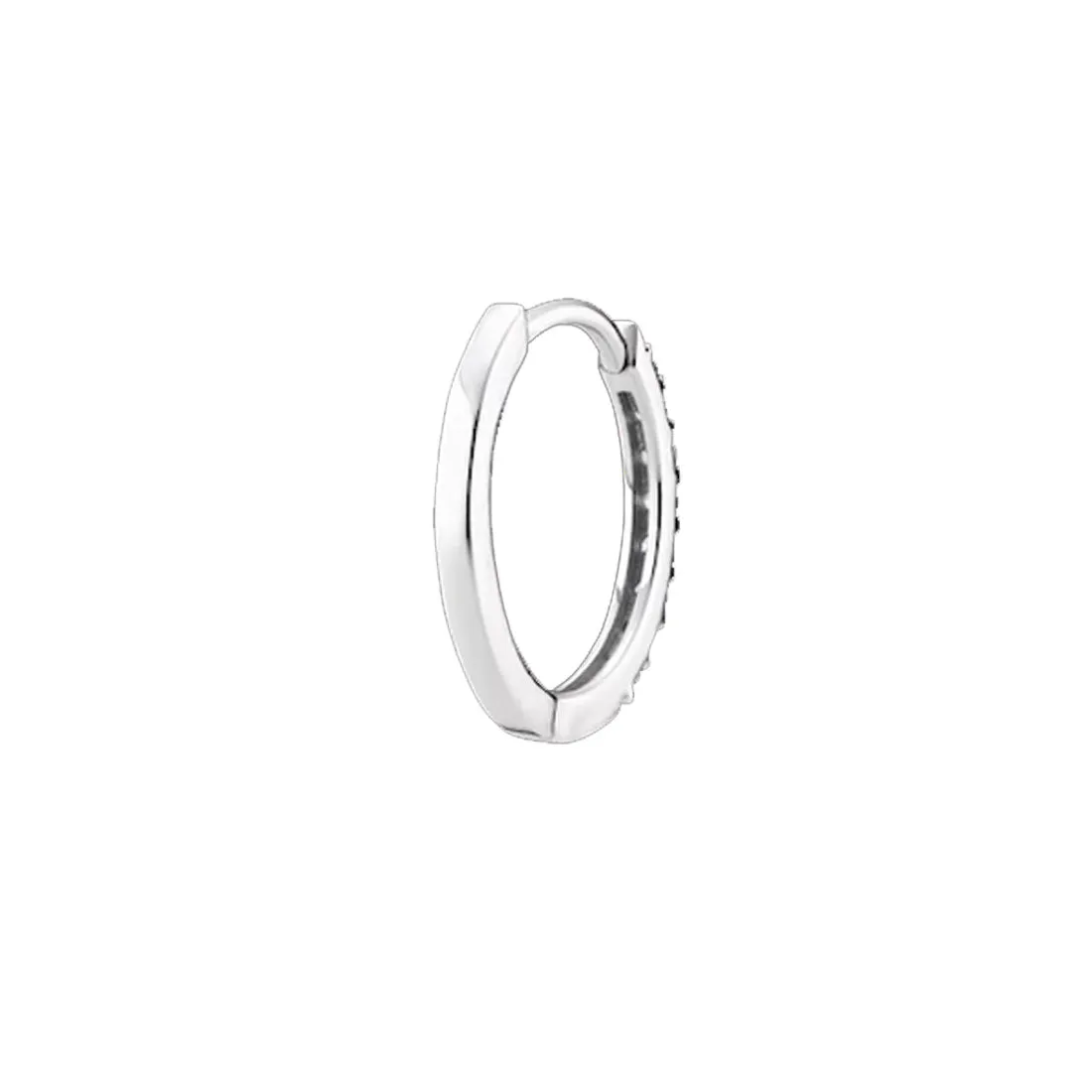 MBF Lamarr Diamond Huggie 10, 14k White Gold