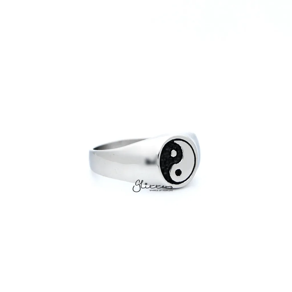 Men's Stainless Steel Yin Yang Casting Rings