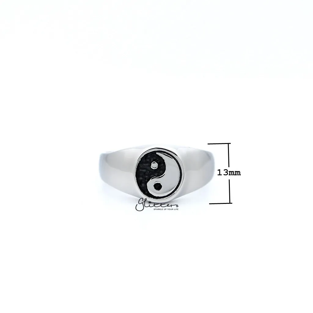 Men's Stainless Steel Yin Yang Casting Rings