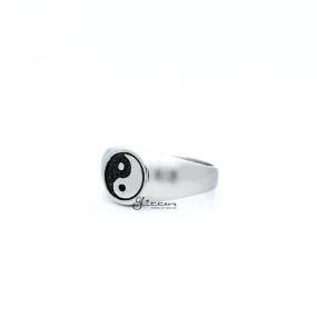 Men's Stainless Steel Yin Yang Casting Rings