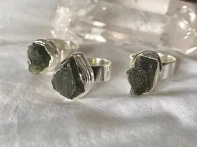 Moldavite Ansley Rings - Freeform