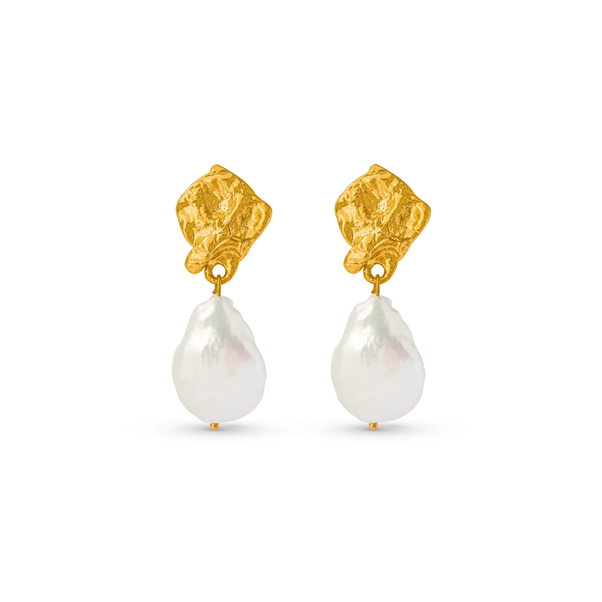 Molten Pearl Drop Earrings