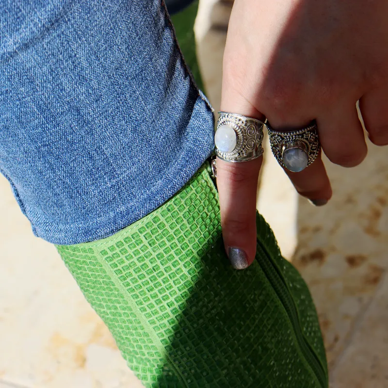 Moonstone Boho Swirl Silver Ring