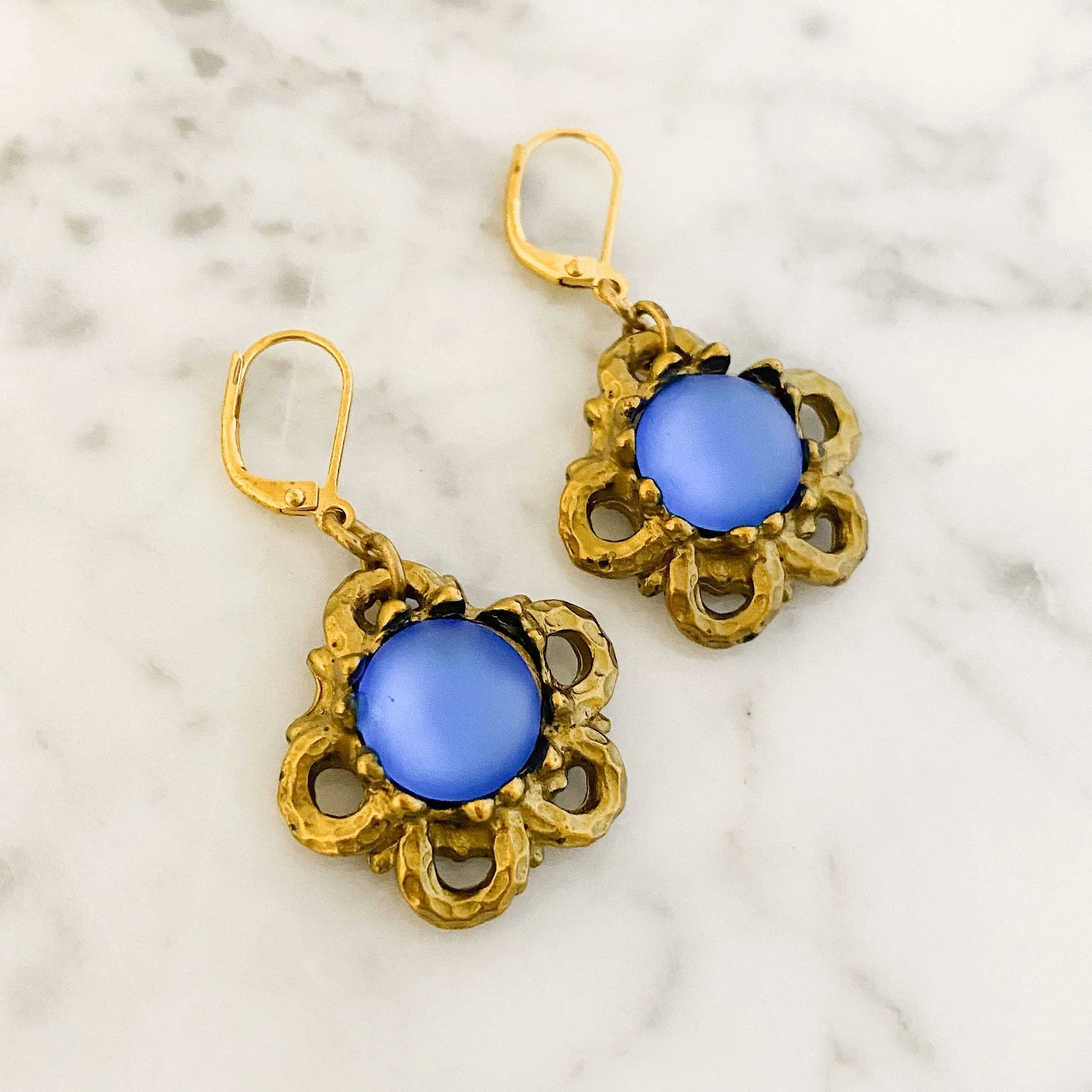 MORRIS vintage cobalt earrings version 1