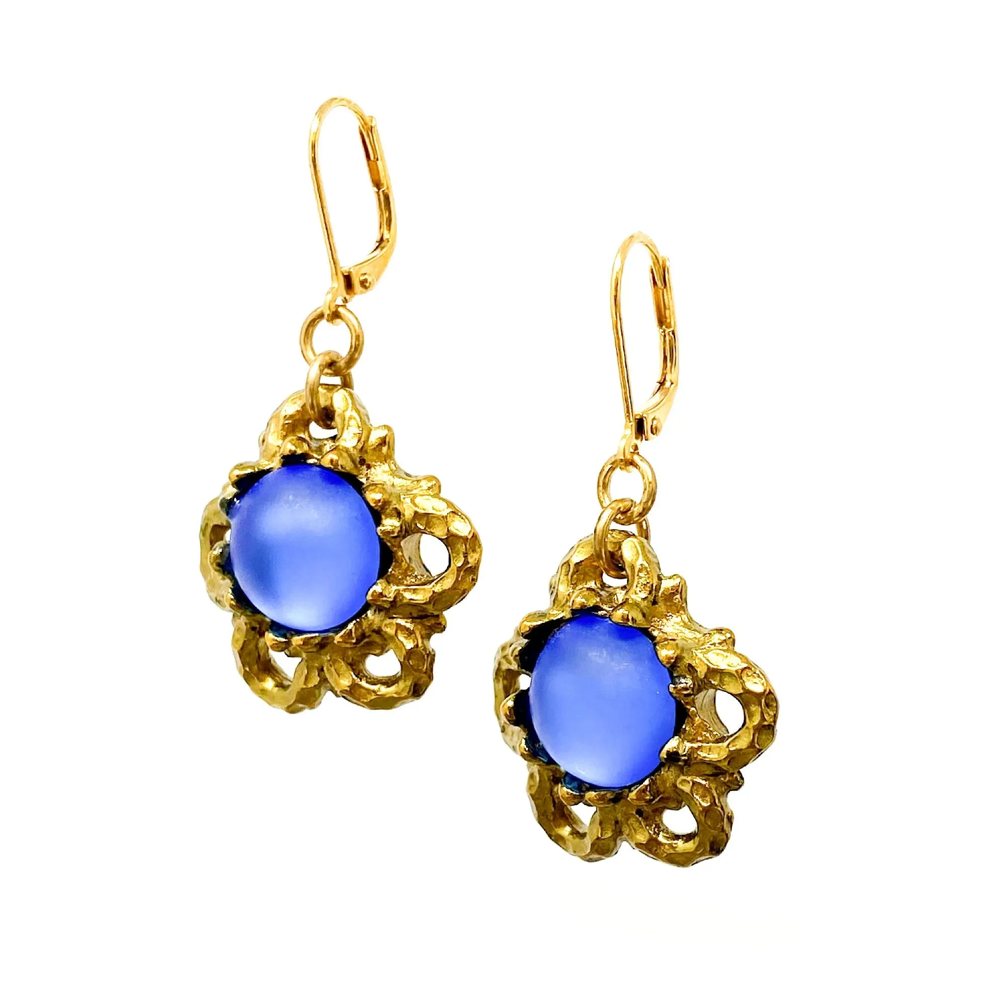 MORRIS vintage cobalt earrings version 1