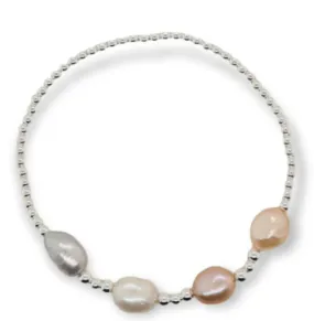 Mountain Creek Jewellery Bracelet Pearl Stretch Medium