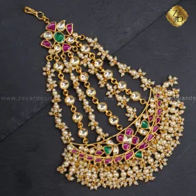 Multicolor Pachi Kundan Jhoomar/Passa