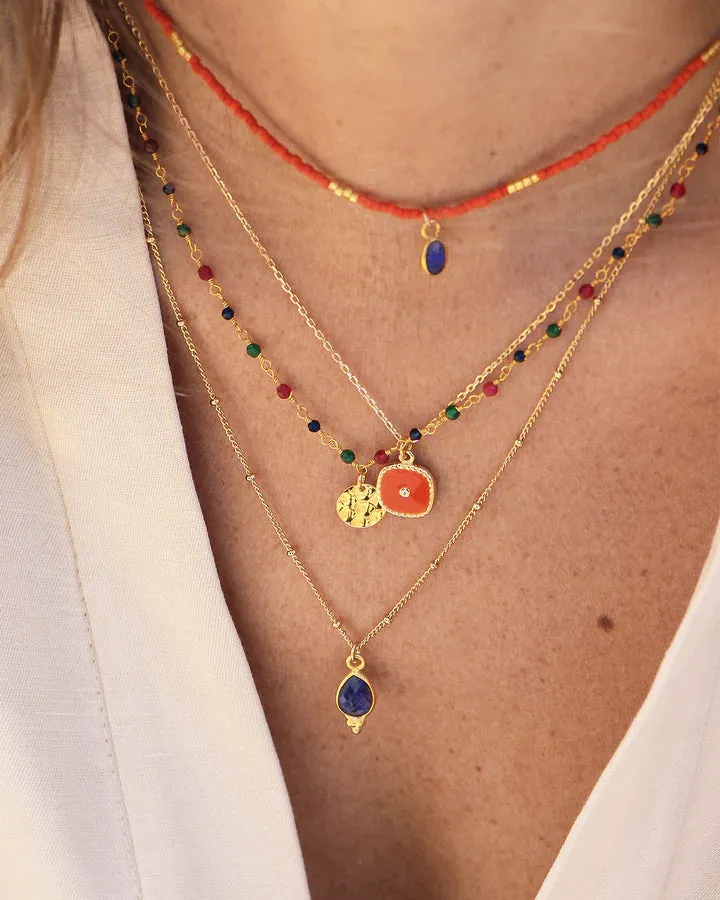 Nila Mini Stones Necklace - Multi