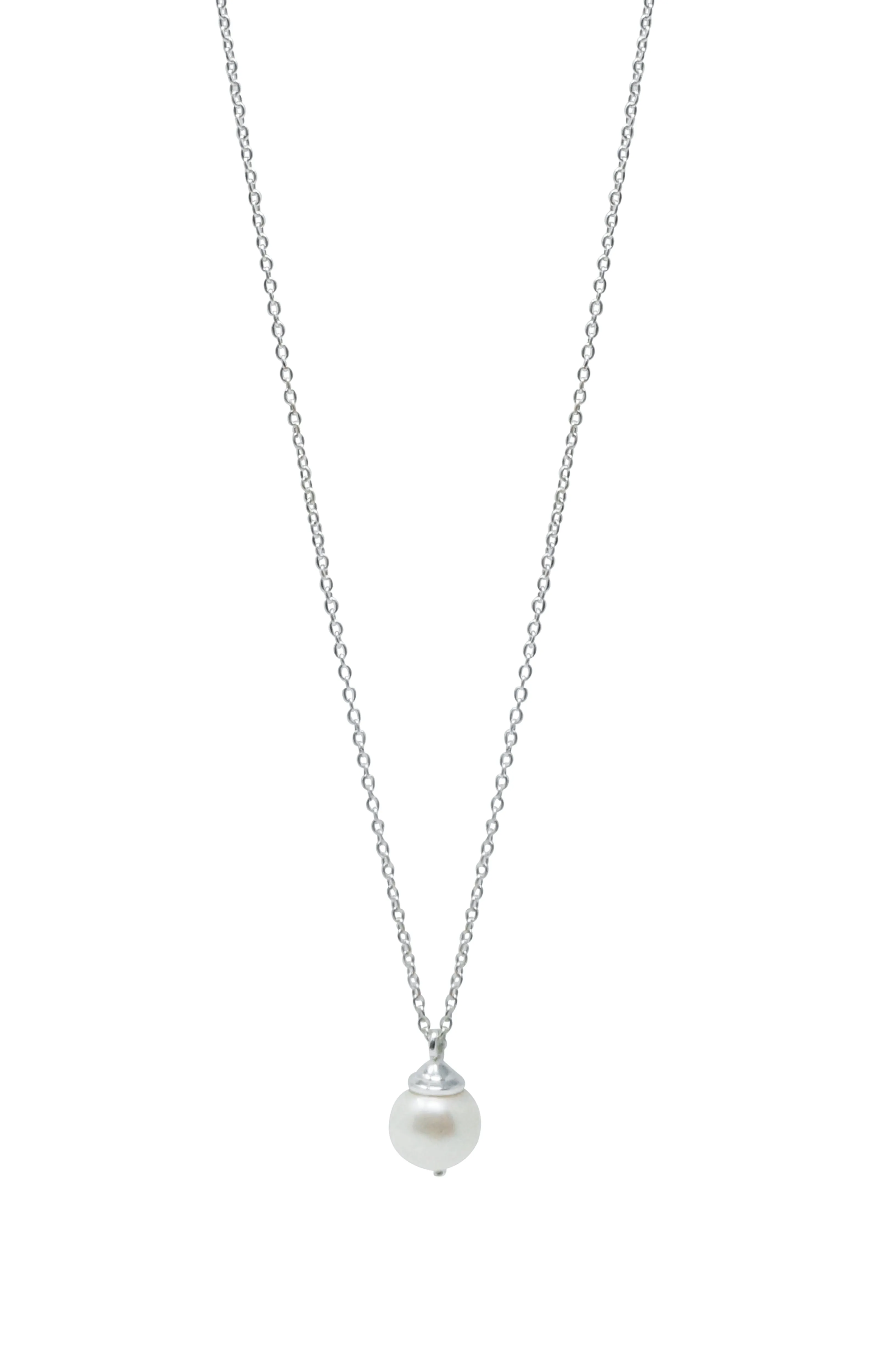 Pearl Blush Classic Sterling Silver Pendant Necklace