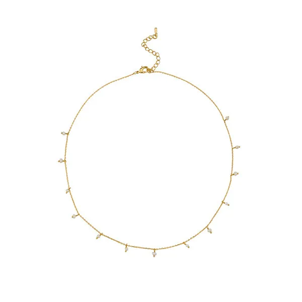 Pearl Petite Necklace - Gold