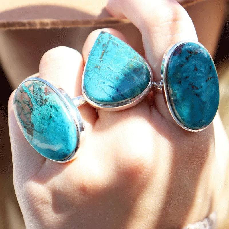 Percy Shattuckite Teardrop Ring H