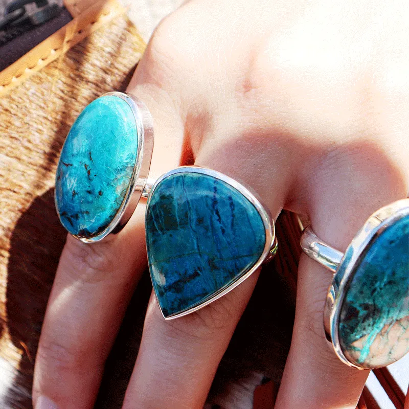 Percy Shattuckite Teardrop Ring H