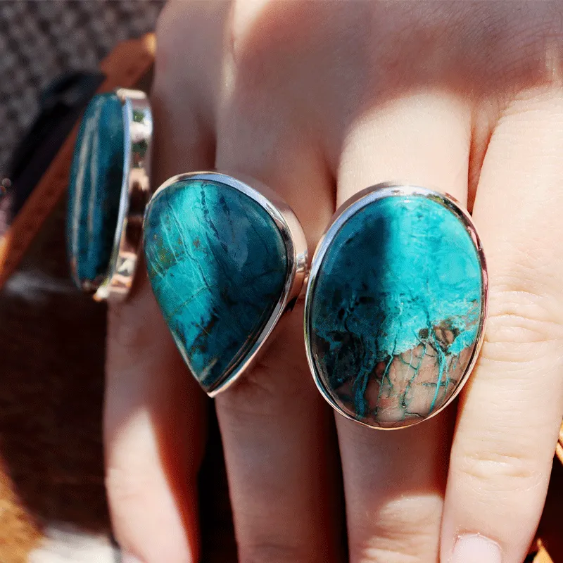 Percy Shattuckite Teardrop Ring H