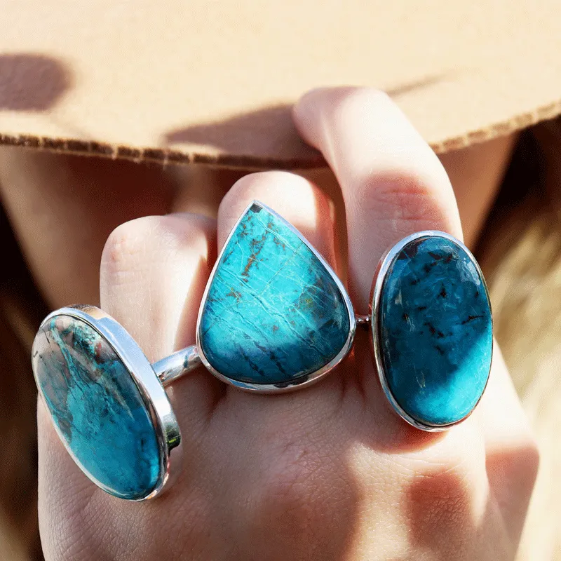 Percy Shattuckite Teardrop Ring H