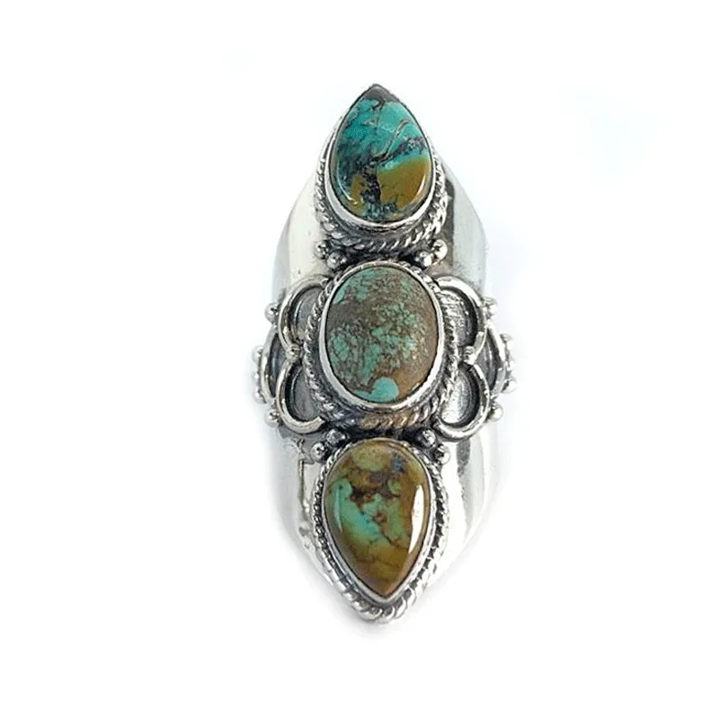 Phoenix Turquoise Gemstone Boho Ring