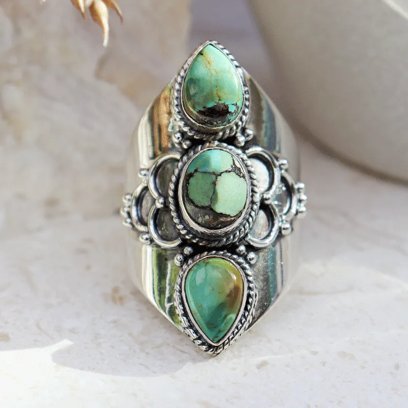 Phoenix Turquoise Gemstone Boho Ring