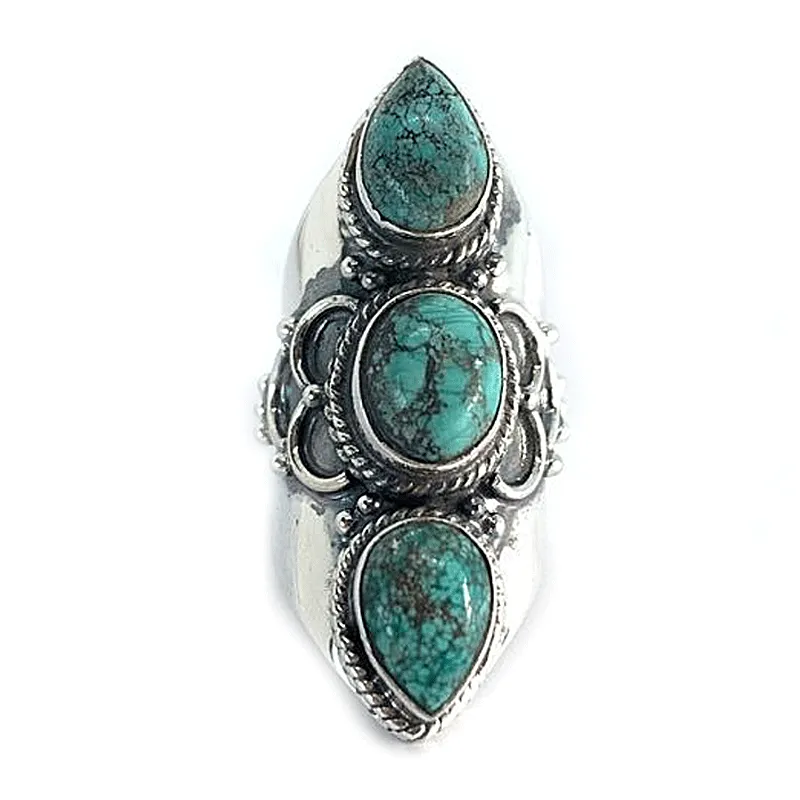 Phoenix Turquoise Gemstone Boho Ring