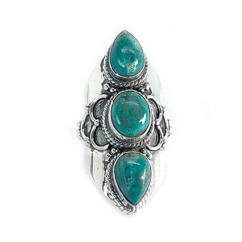 Phoenix Turquoise Gemstone Boho Ring