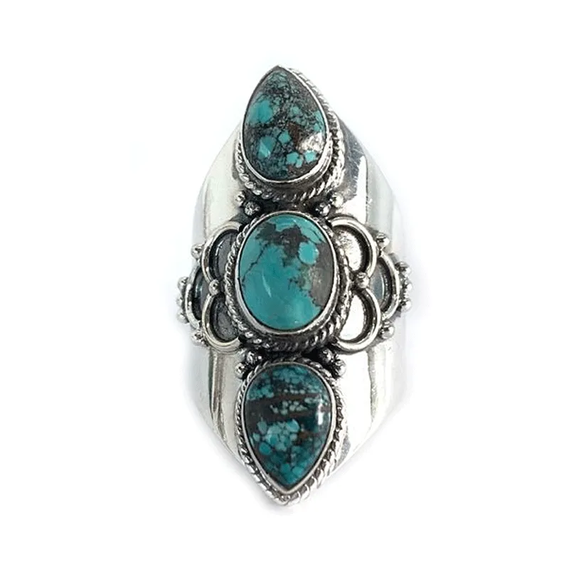 Phoenix Turquoise Gemstone Boho Ring