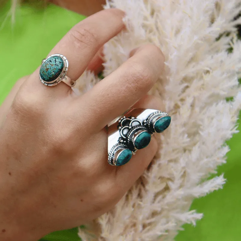 Phoenix Turquoise Gemstone Boho Ring