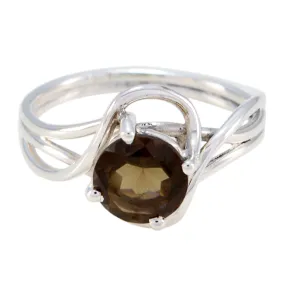 Pleasing Gem Smoky Quartz 925 Silver Ring Jewelry Pawn Shops Near Me