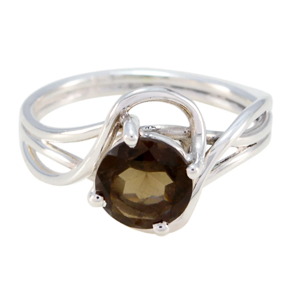 Pleasing Gem Smoky Quartz 925 Silver Ring Jewelry Pawn Shops Near Me