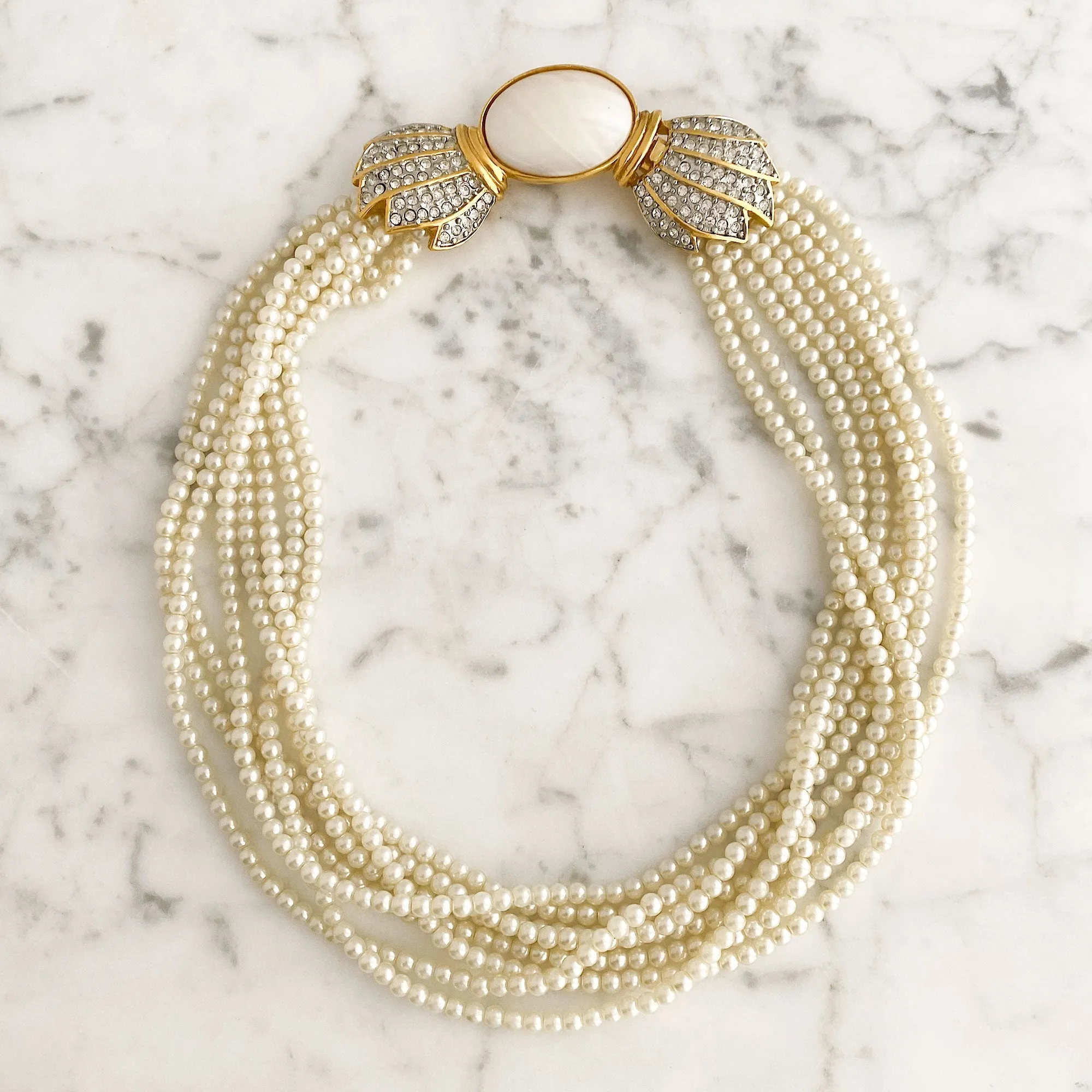 POSEY multi-strand pearl necklace