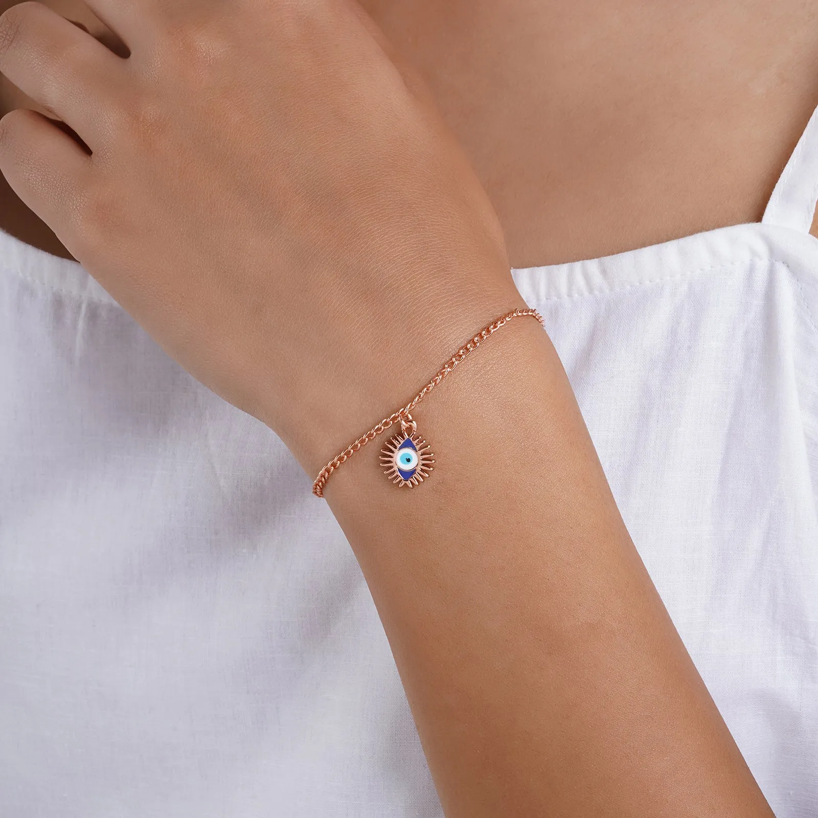 Power Of Eye Rose Gold Bracelet Charm