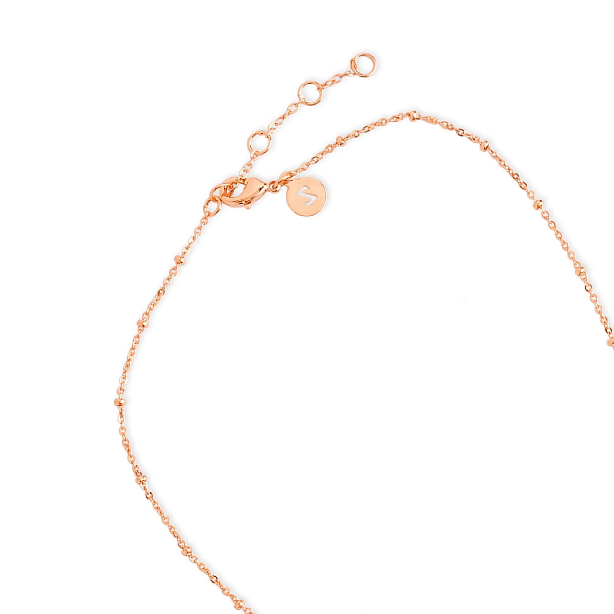 Real Gold Plated Rose Gold Z Irregular Pearl Necklace