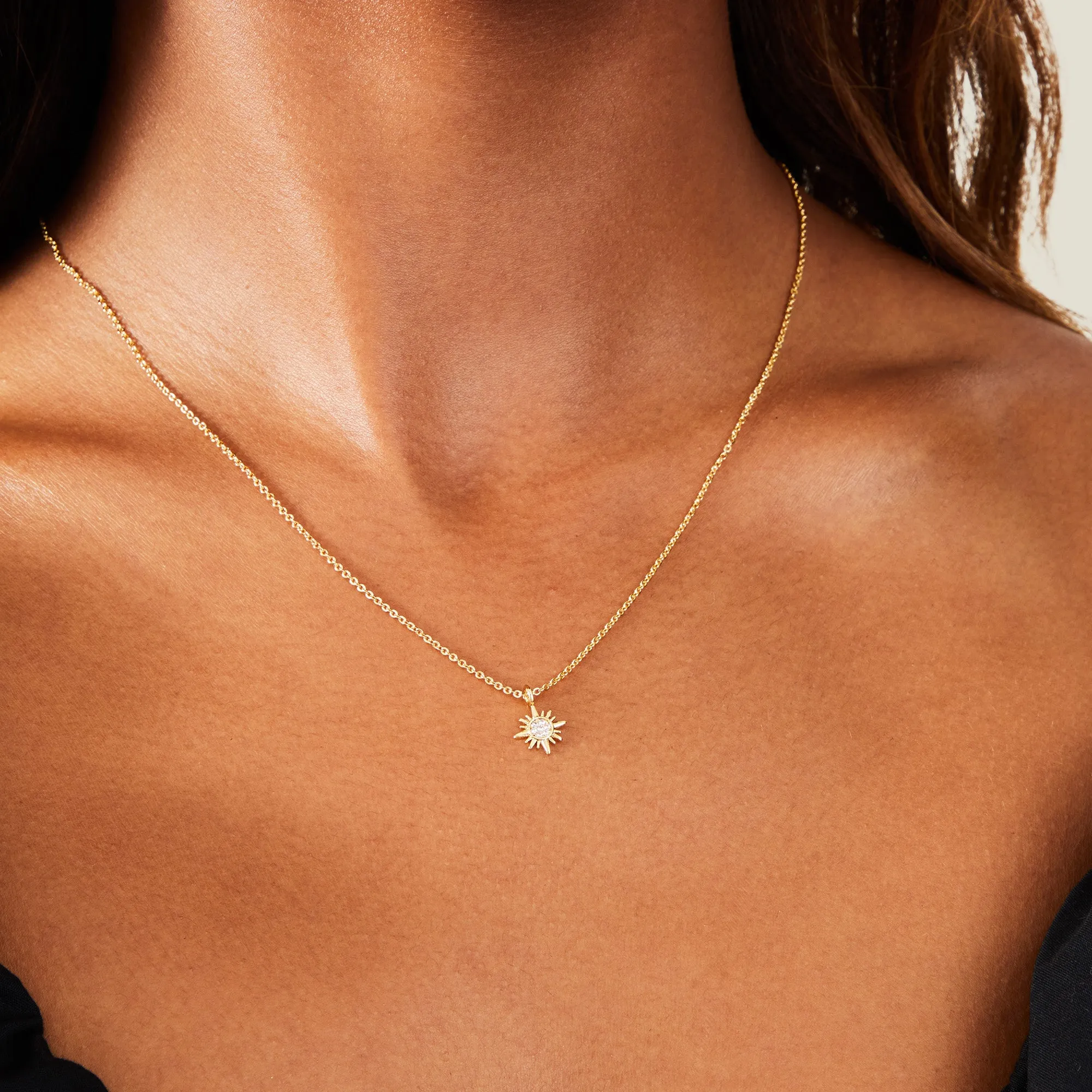 Real Gold-Plated Star Pendant Necklace