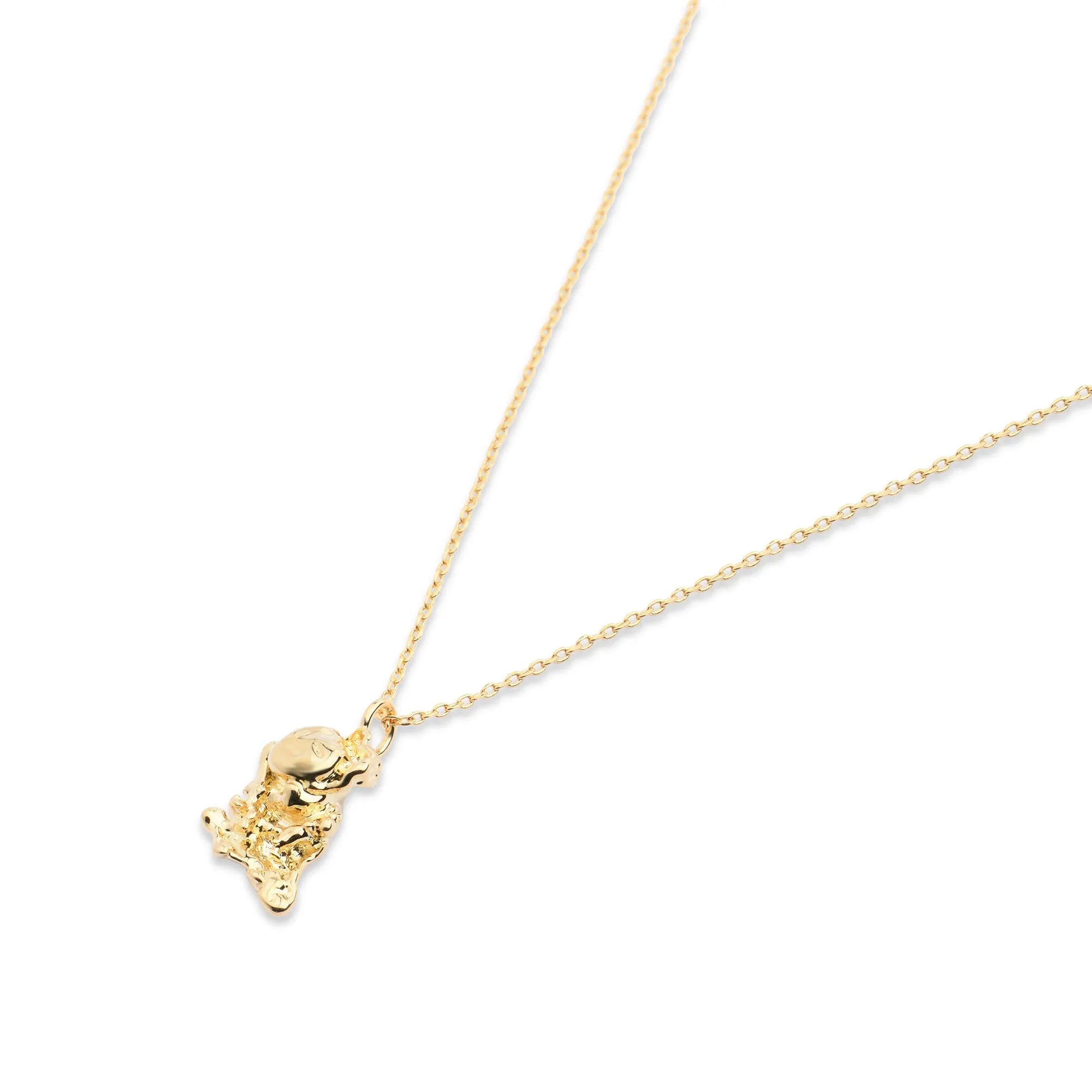 Real Gold Plated Z Gold Molten Pendant Necklace