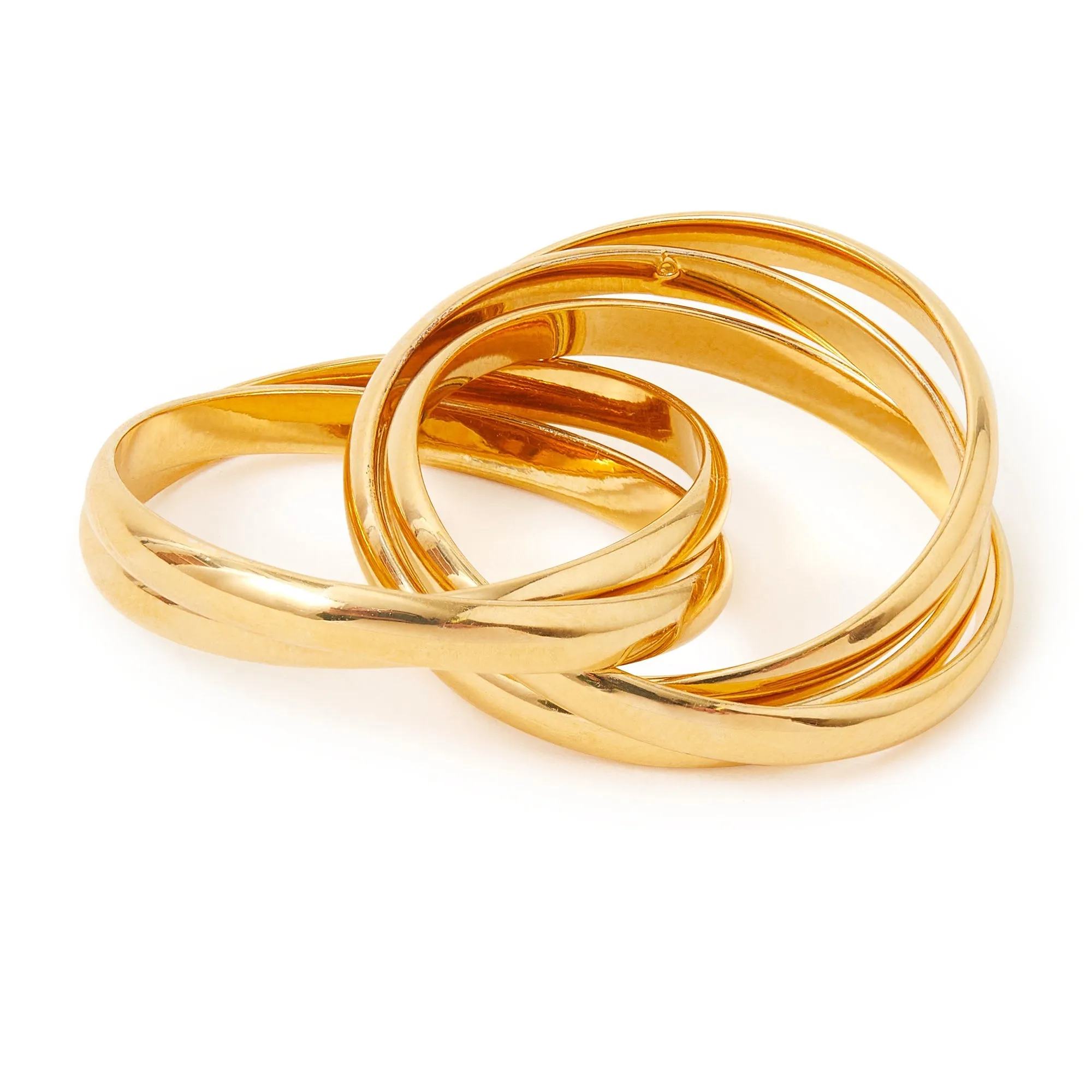 Real Gold Plated Z Russian Wedding Band Ring-Medium