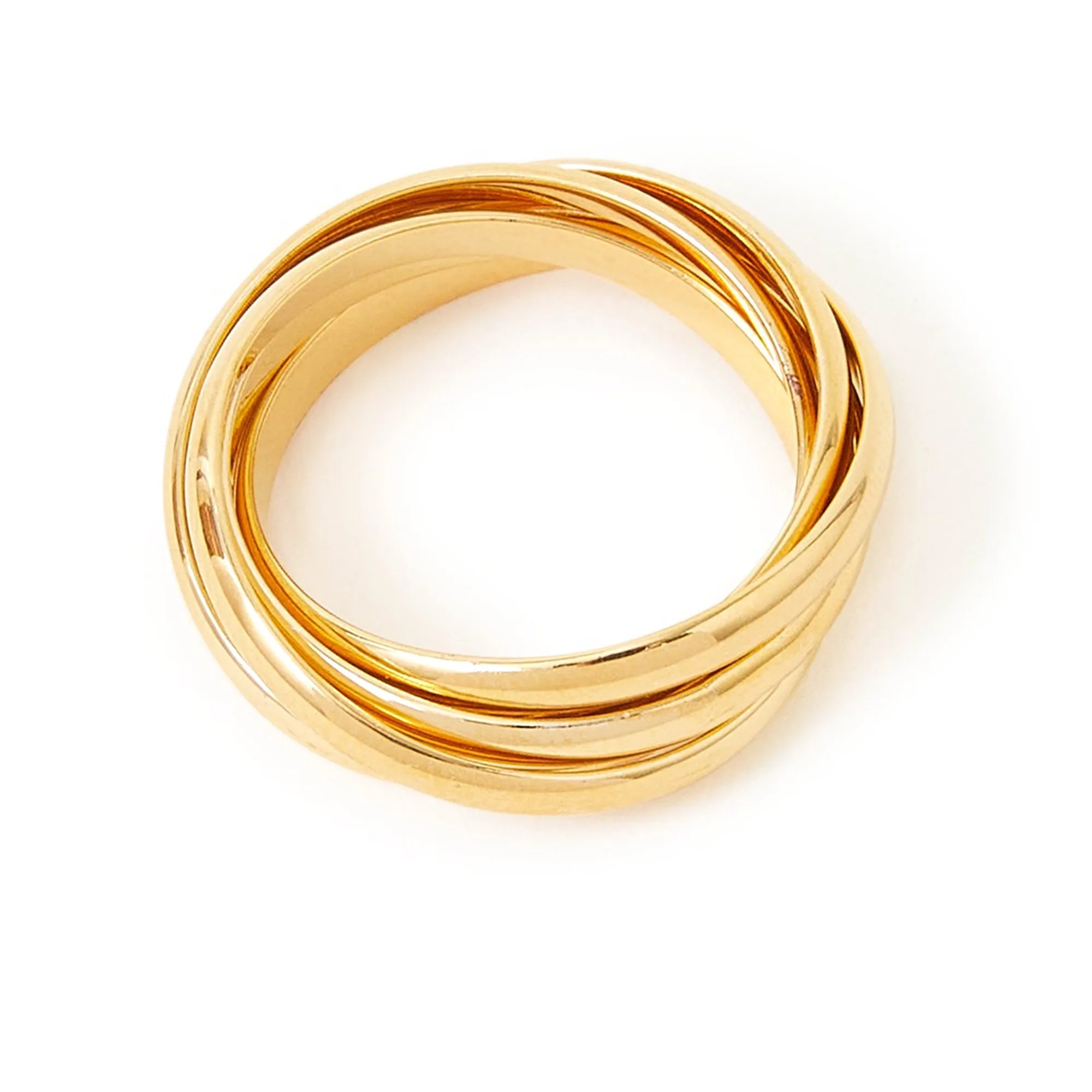 Real Gold Plated Z Russian Wedding Band Ring-Medium