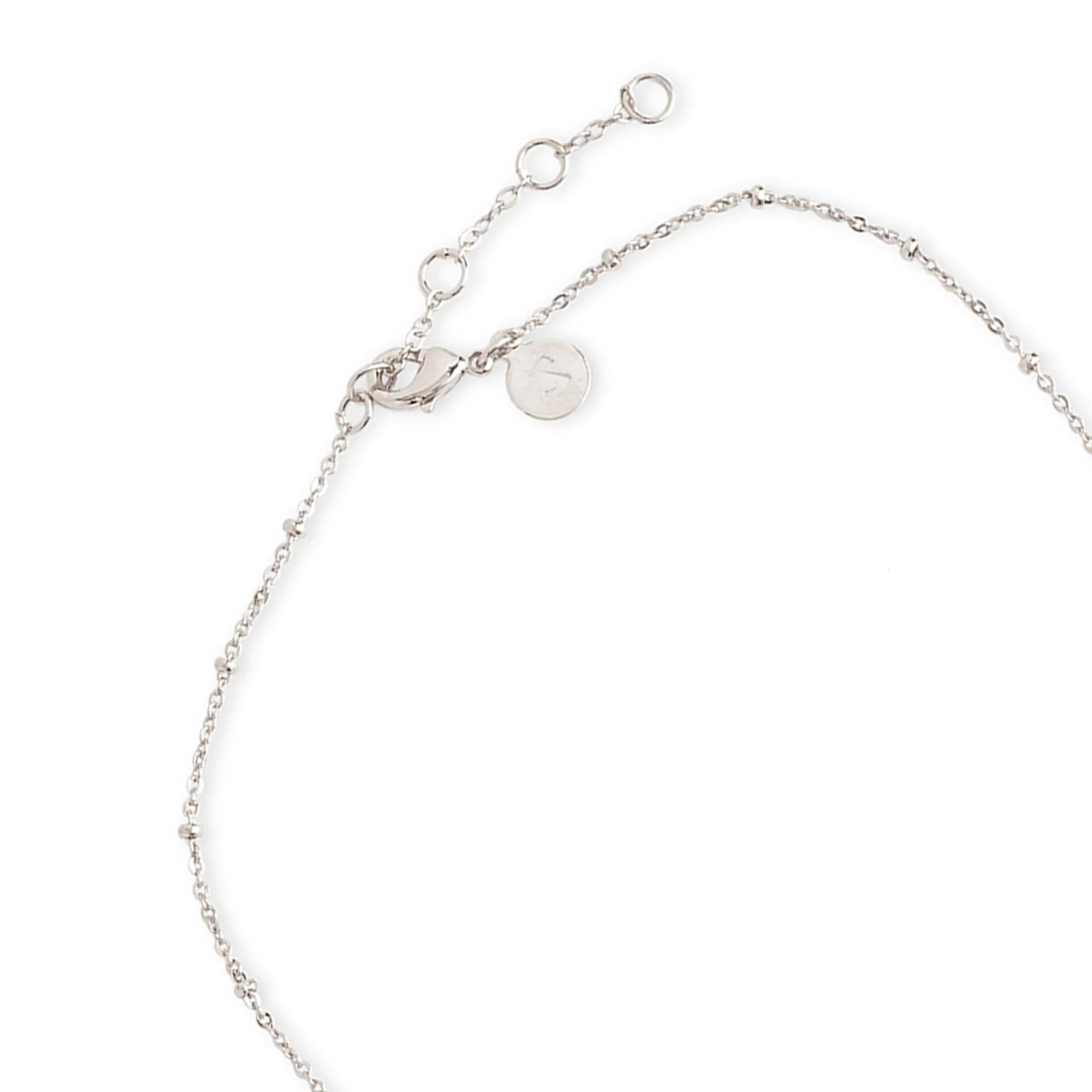 Real Silver Plated Silver Z Irregular Pearl Necklace