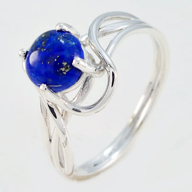 Riyo Fair Gem Lapis Lazuli Sterling Silver Ring Silver Spoon Jewelry