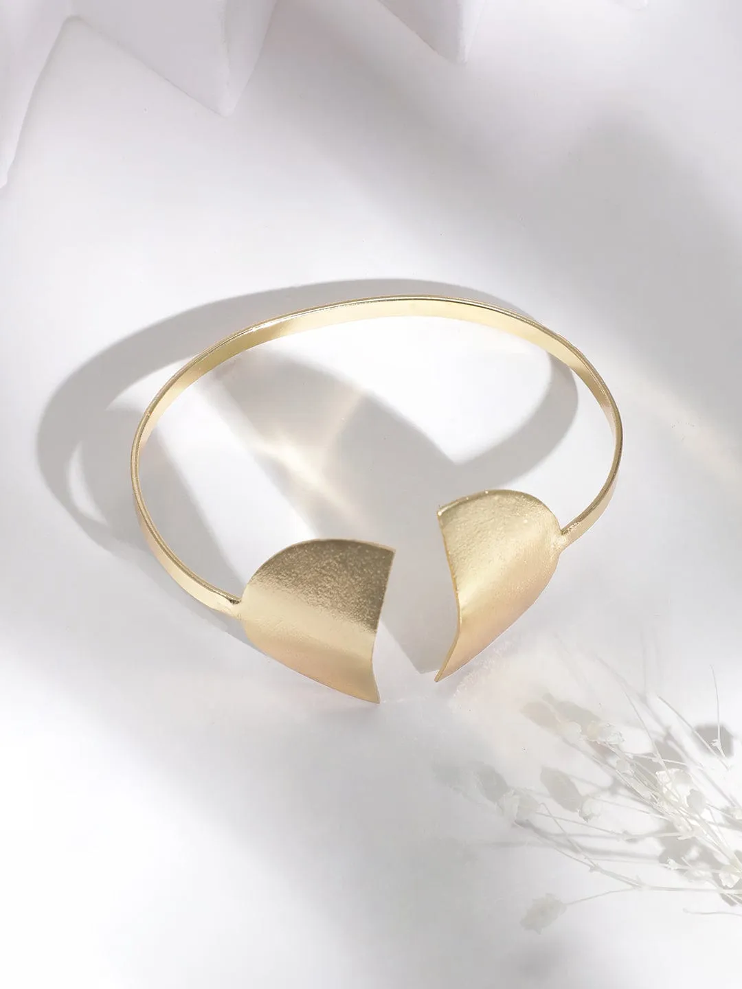 Rubans 18 KT Gold Plated brass Heart Bracelet.