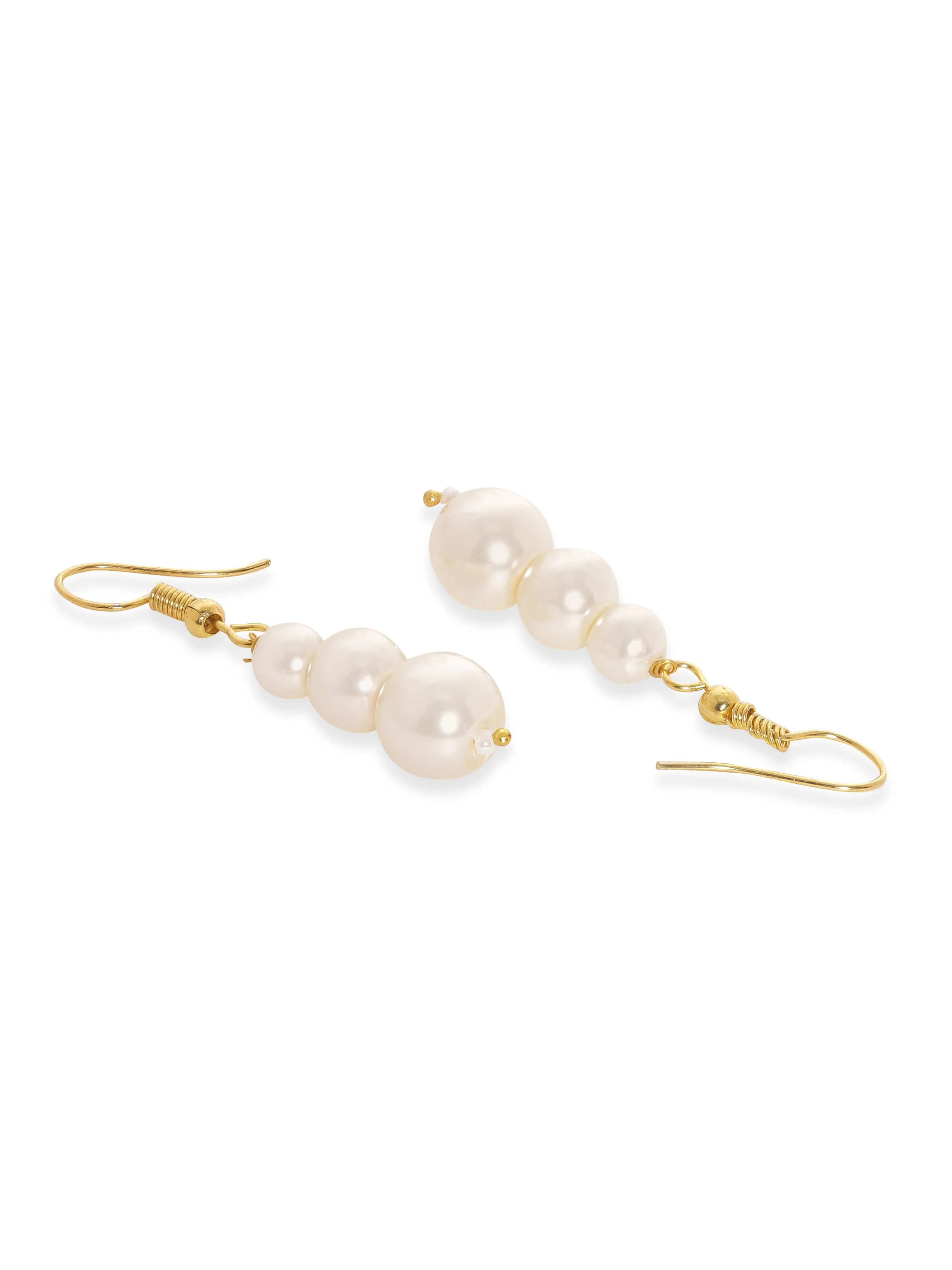 Rubans 3 Layered Pearl Beaded gold plated Jewellery Set