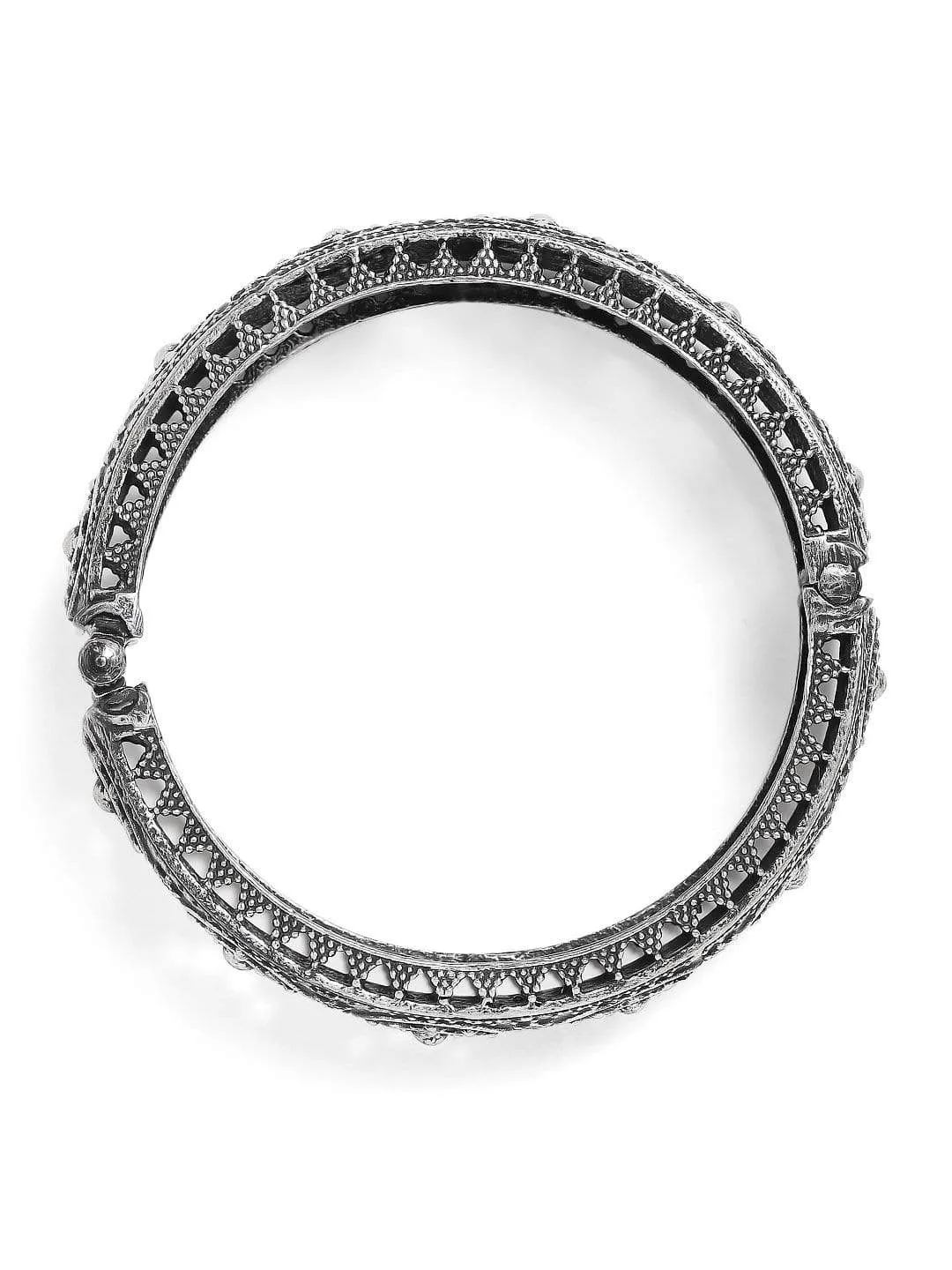 Rubans Oxidised Filigree Silver Plated Handcrafted Bracelet