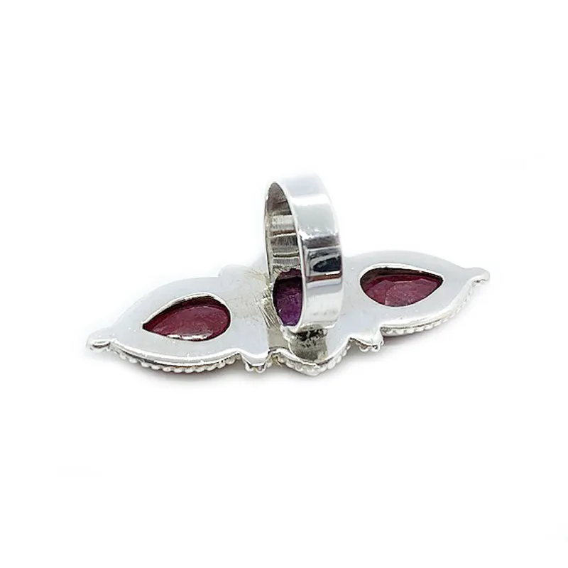 Ruby Triple Stone Bohemian Ring