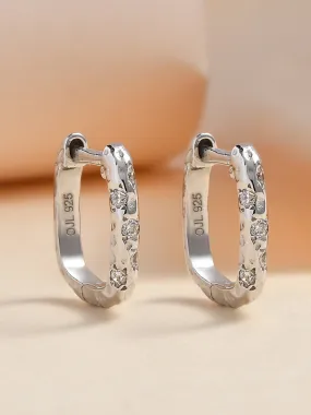 Silver Huggie Earrings For Women