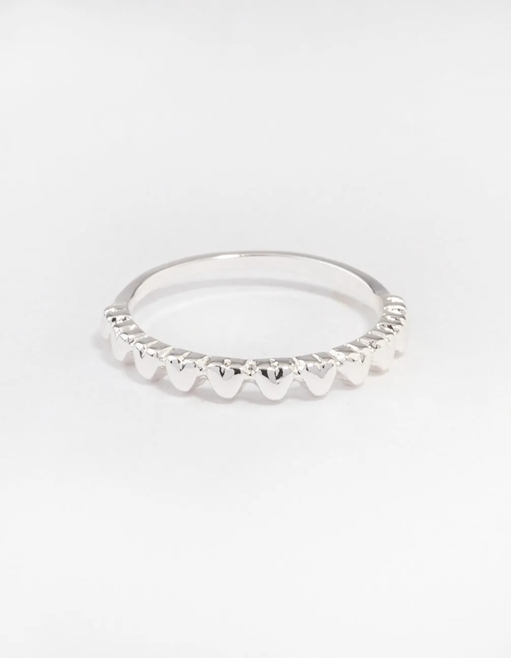 Silver Mini Hearts Ring