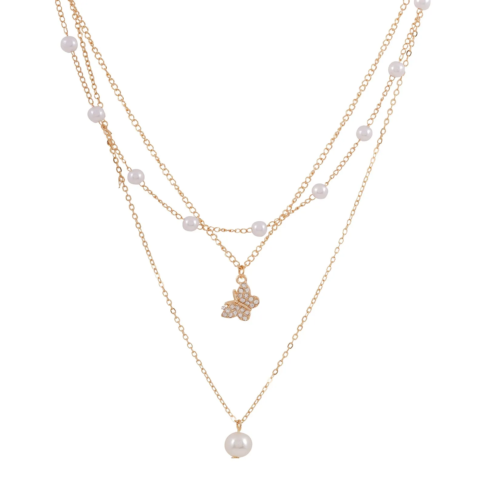 Sirena Pearl Gold Necklace