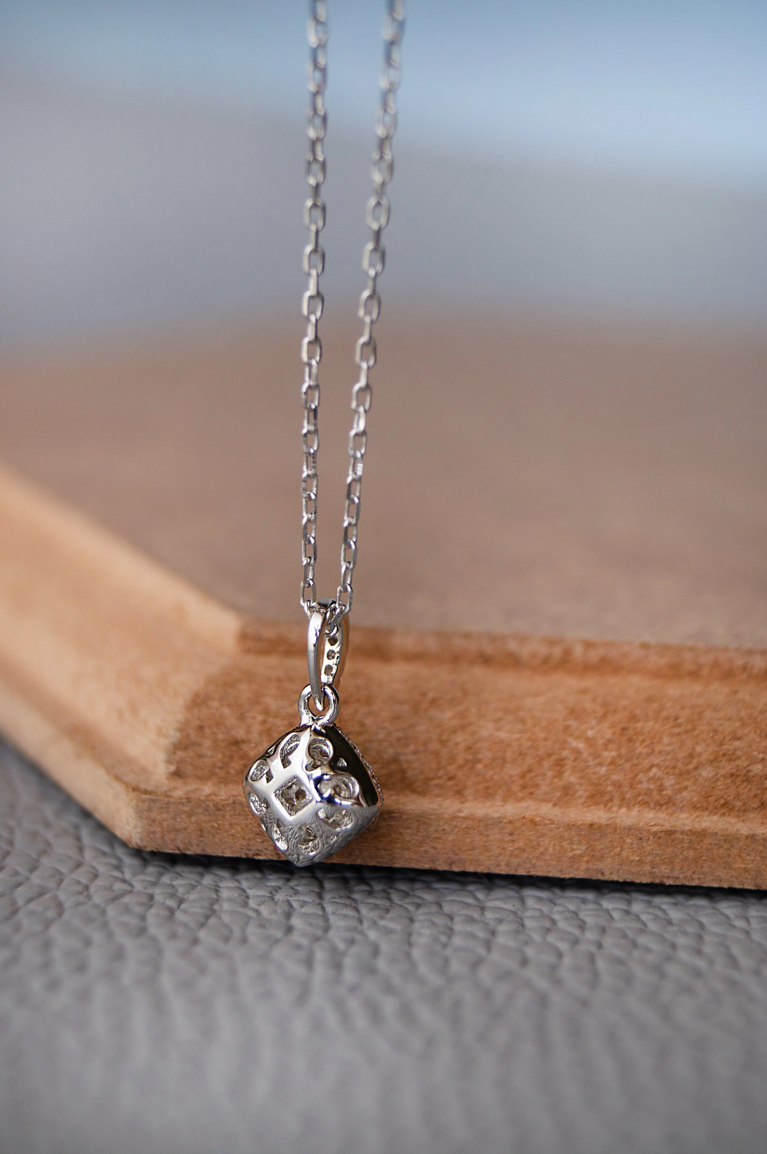 Sparkling Dust Sterling Silver Pendant With Chain