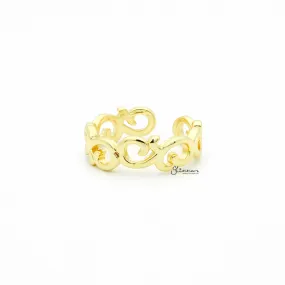 Spiral Pattern Toe Ring - Gold