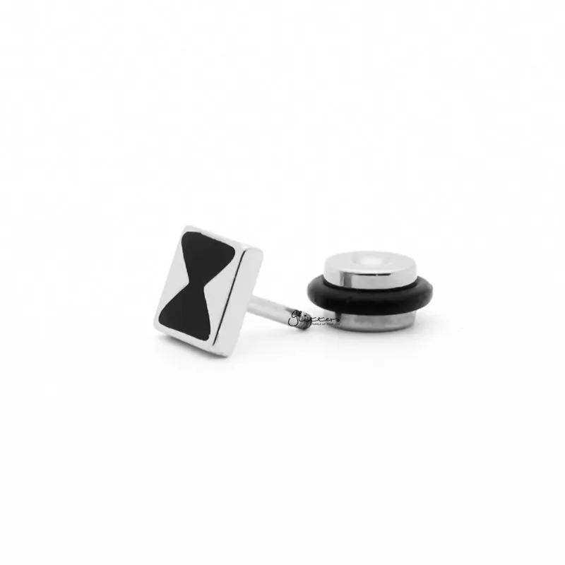 Stainless Steel Square Fake Plug Earring